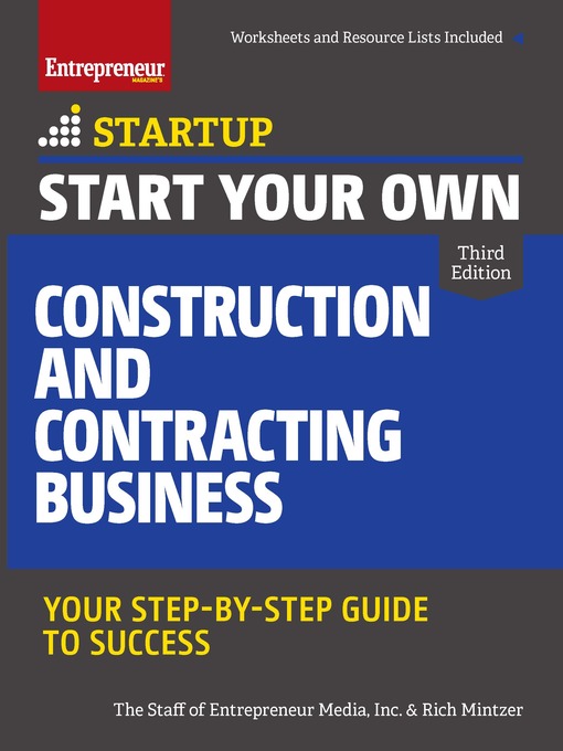 Title details for Start Your Own Construction and Contracting Business by Rich  Mintzer - Wait list
